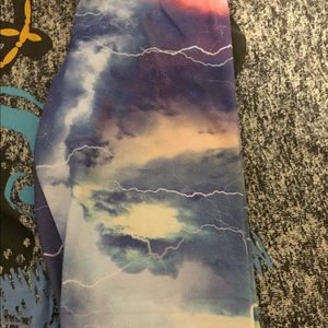Size small women’s leggings with lightning storm